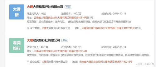 大理大香格旅行社業務經營許可證被吊銷，國內旅游業務受重創